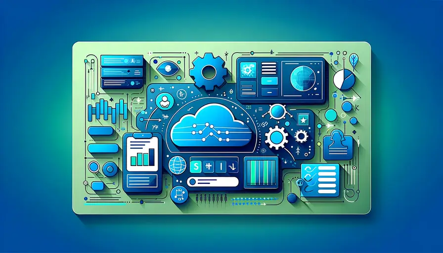 Blue and green-themed illustration of setting up SQL Server Machine Learning Services, featuring SQL Server icons, machine learning diagrams, and step-by-step symbols.