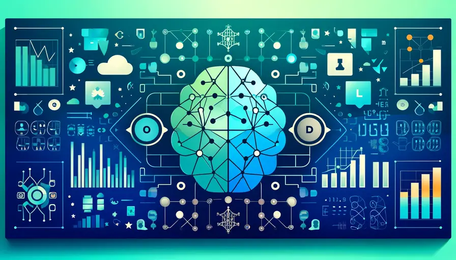 Blue and green-themed illustration of choosing neural networks over machine learning, featuring neural network symbols, machine learning icons, and decision-making charts.