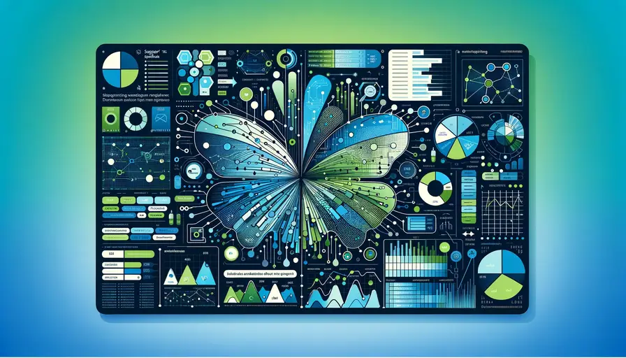 Blue and green-themed illustration of support vector machines for machine learning, featuring SVM diagrams, machine learning icons, and data classification charts.