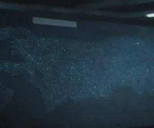 The wallpaper highlights interconnected industries through machine learning